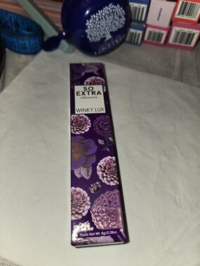 NEW WINKY LUX Purple Floral Mascara Box with Gold Accents